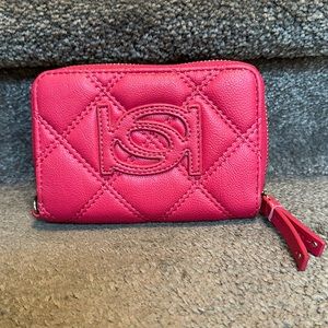 bebe compact leather wallet